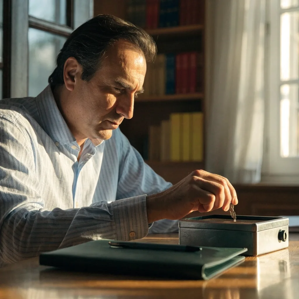 Persona guardando su documentación de SIALP en casa
